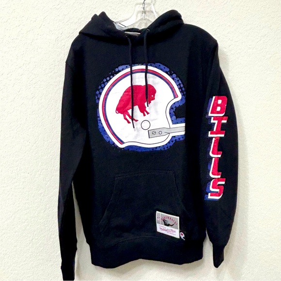 NWT Mitchell & Ness NY Buffalo Bills Throwback Hoodie Size Small - Picture 4 of 12